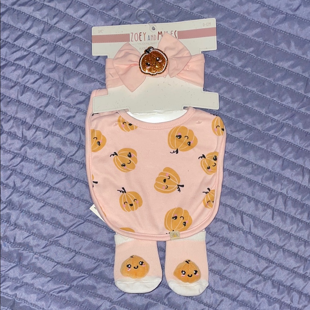 Zoey and Me Pink Pumpkin Baby Set